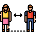 Social distancing icon