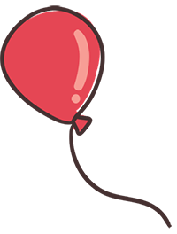 Decorative balloon illustration for young toddlers program