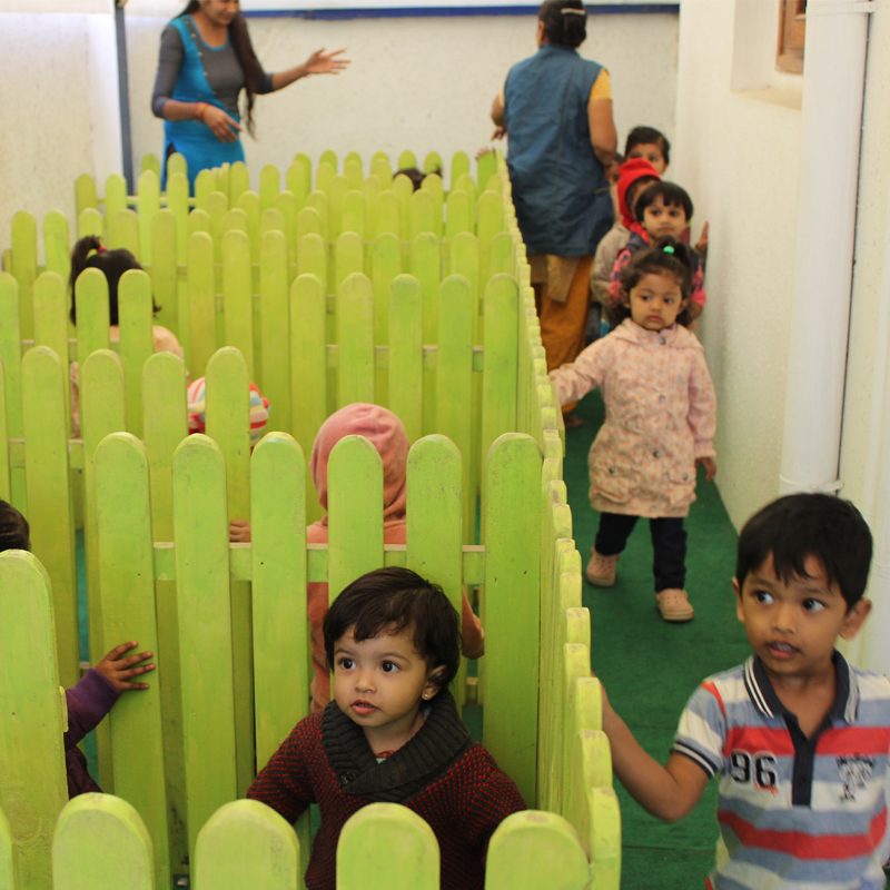 Older toddlers program - children socializing and learning together